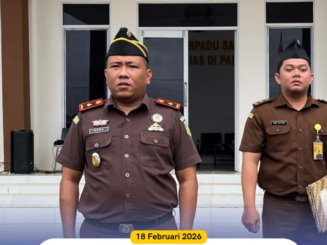 Kepala Cabang Kejaksaan Negeri Kapuas di Palingkau Pimpin Apel Pencanangan ZI Menuju WBK